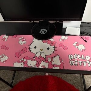 Hello Kitty Pink and White Character Desk Mat